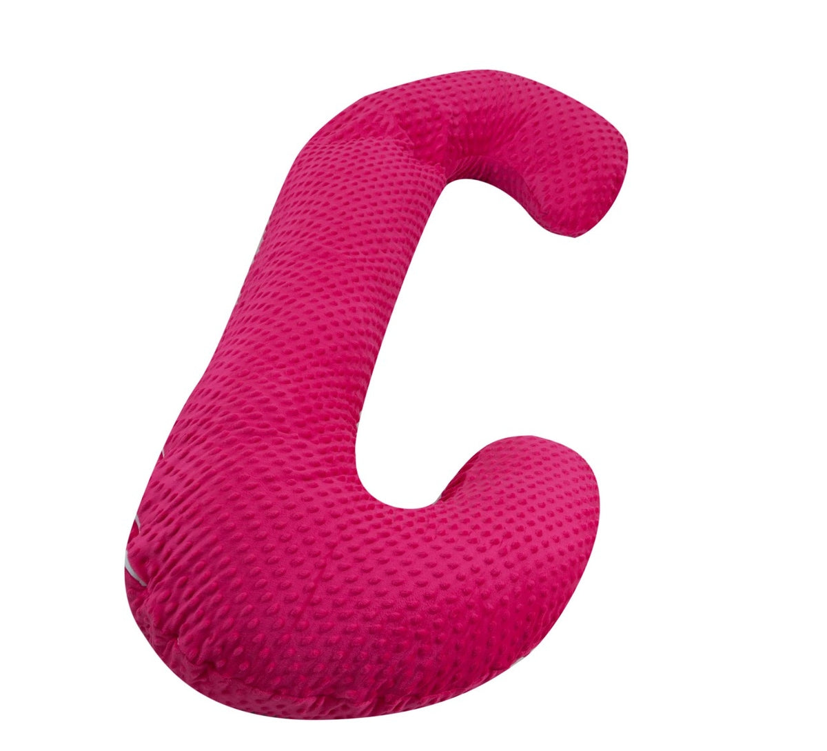 Schwangerschaftskissen C-Form, Minky-Dots / Rosa