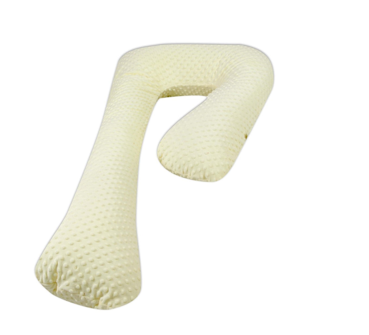 Schwangerschaftskissen 7-Form, Minky-Dots / Creme