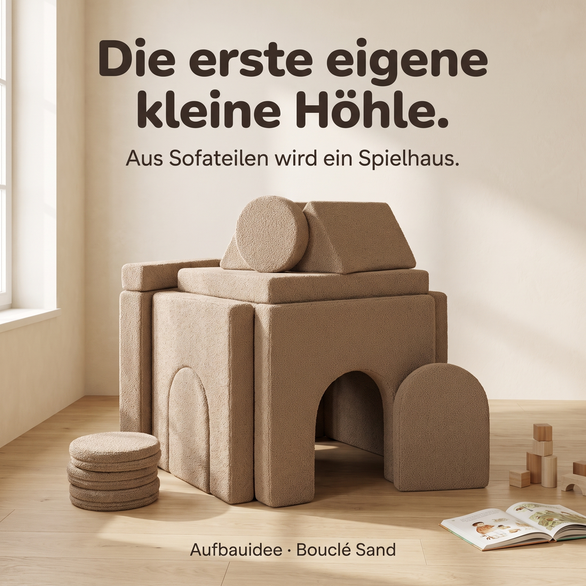 Wuselsofa - Spielsofa aus 14 Teilen