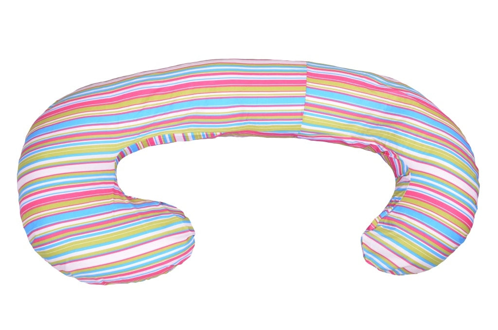 Schwangerschaftskissen C-Form, Baumwolle / Bunte Streifen 1