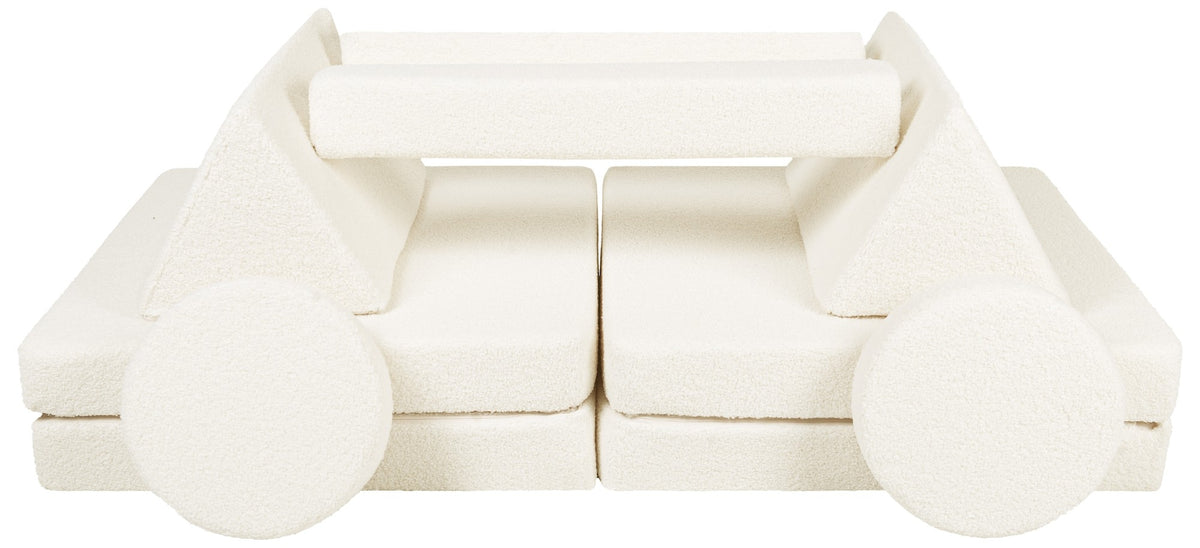 Wuselsofa Basis, Bezug Bouclé, Farbe Creme