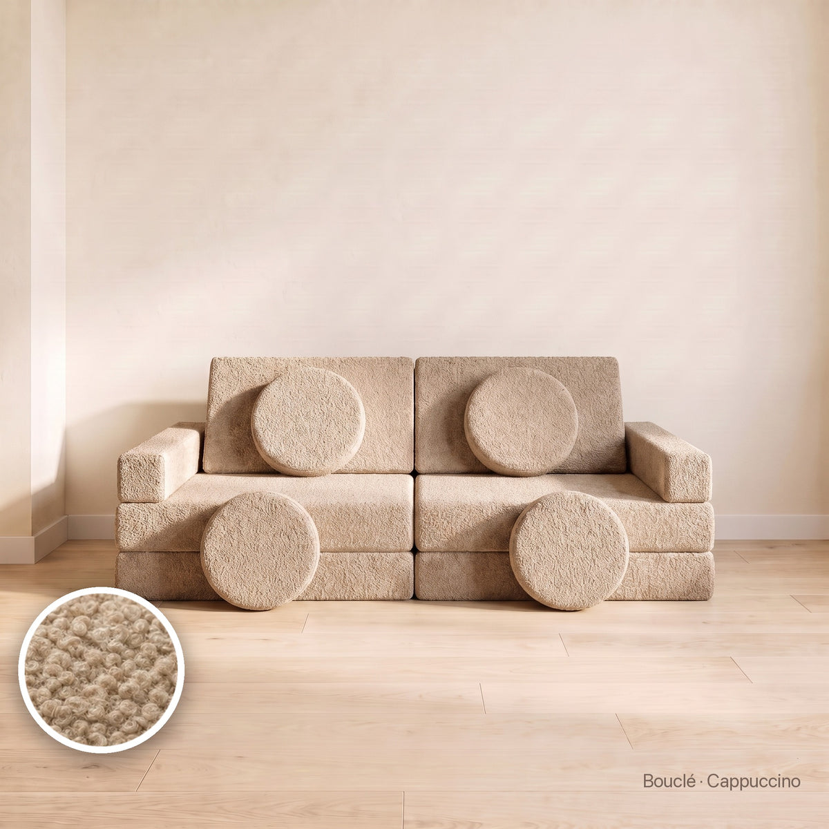 Wuselsofa Basis, Bouclé · Cappuccino #Farbe_variantenbild