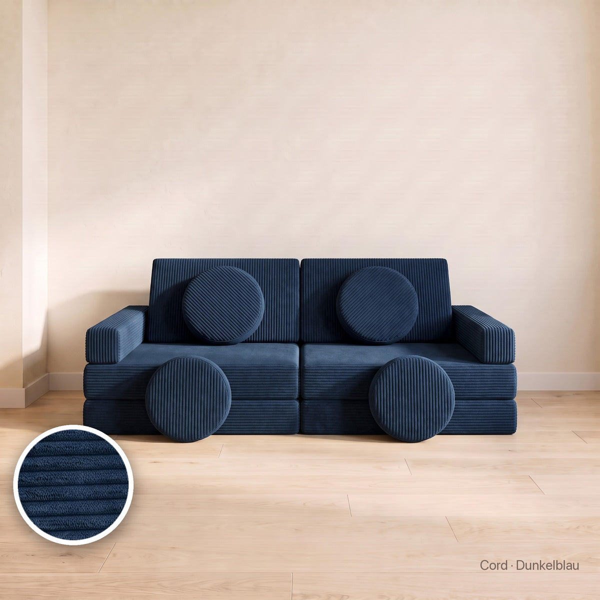 Wuselsofa Basis, Cord · Dunkelblau #Farbe_variantenbild