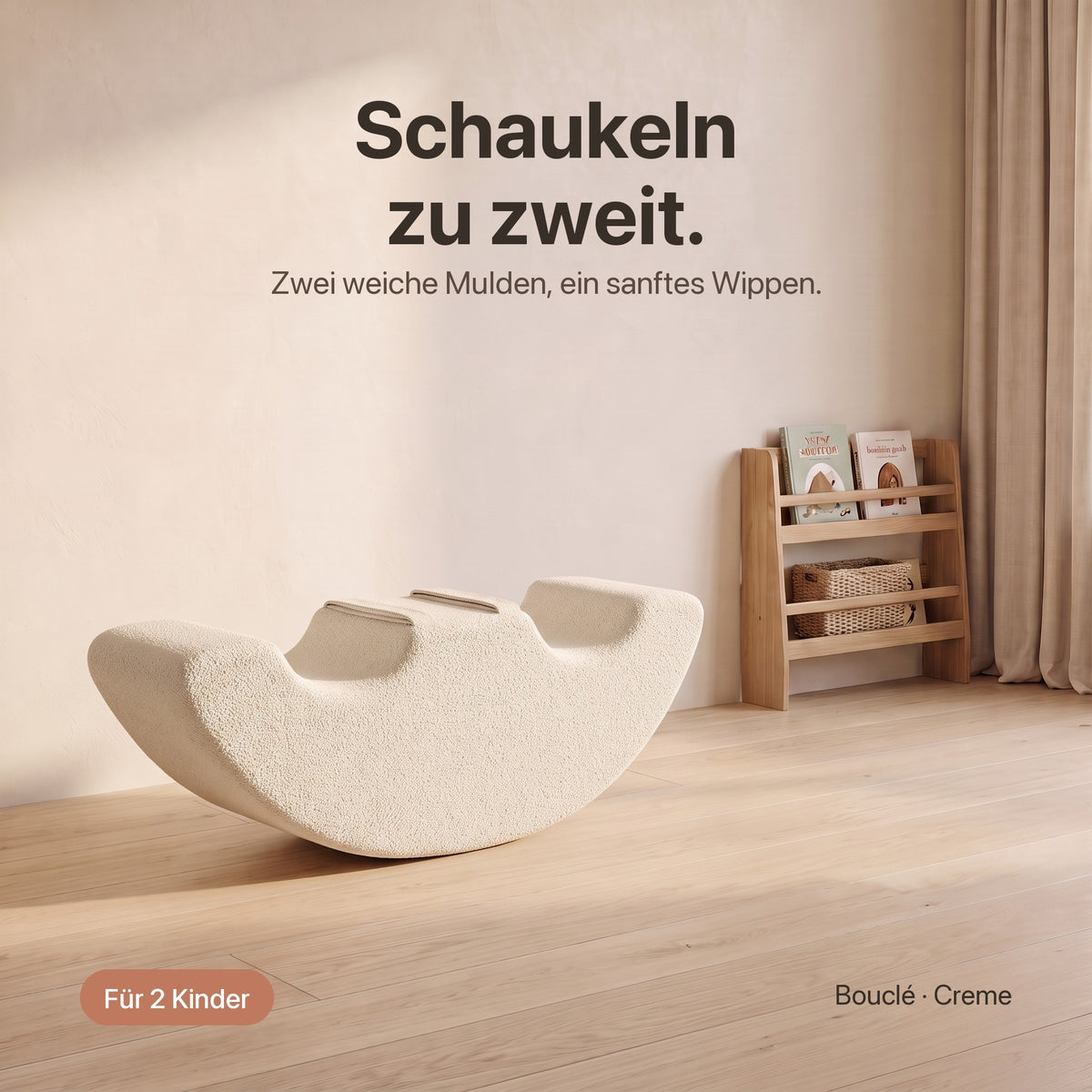 Doppel-Wuselschaukel: Schaukeln zu zweit – Schaukel in Bouclé Creme