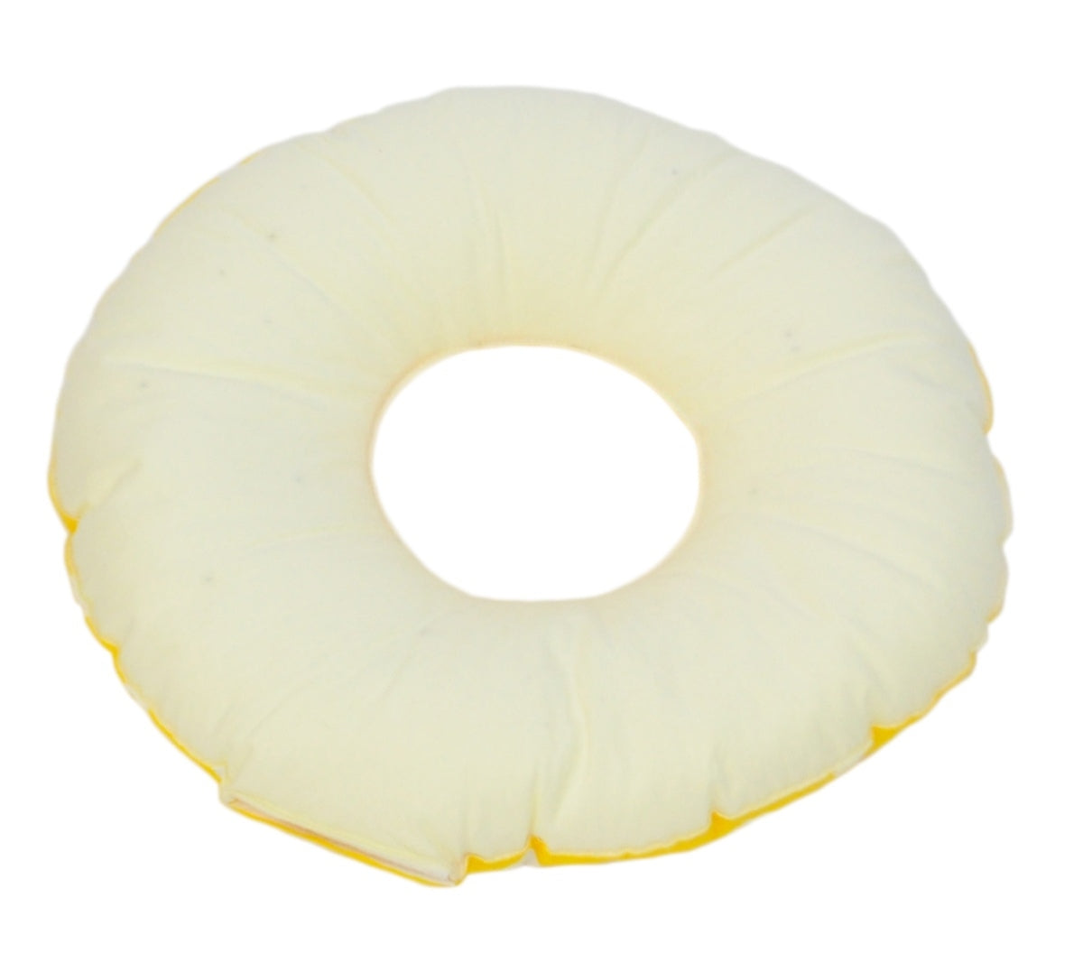 Donut-Kissen, Tupfen auf Gelb