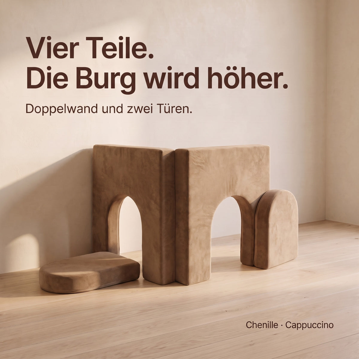 Wuselsofa Erweiterung, Chenille · Cappuccino #Farbe_variantenbild