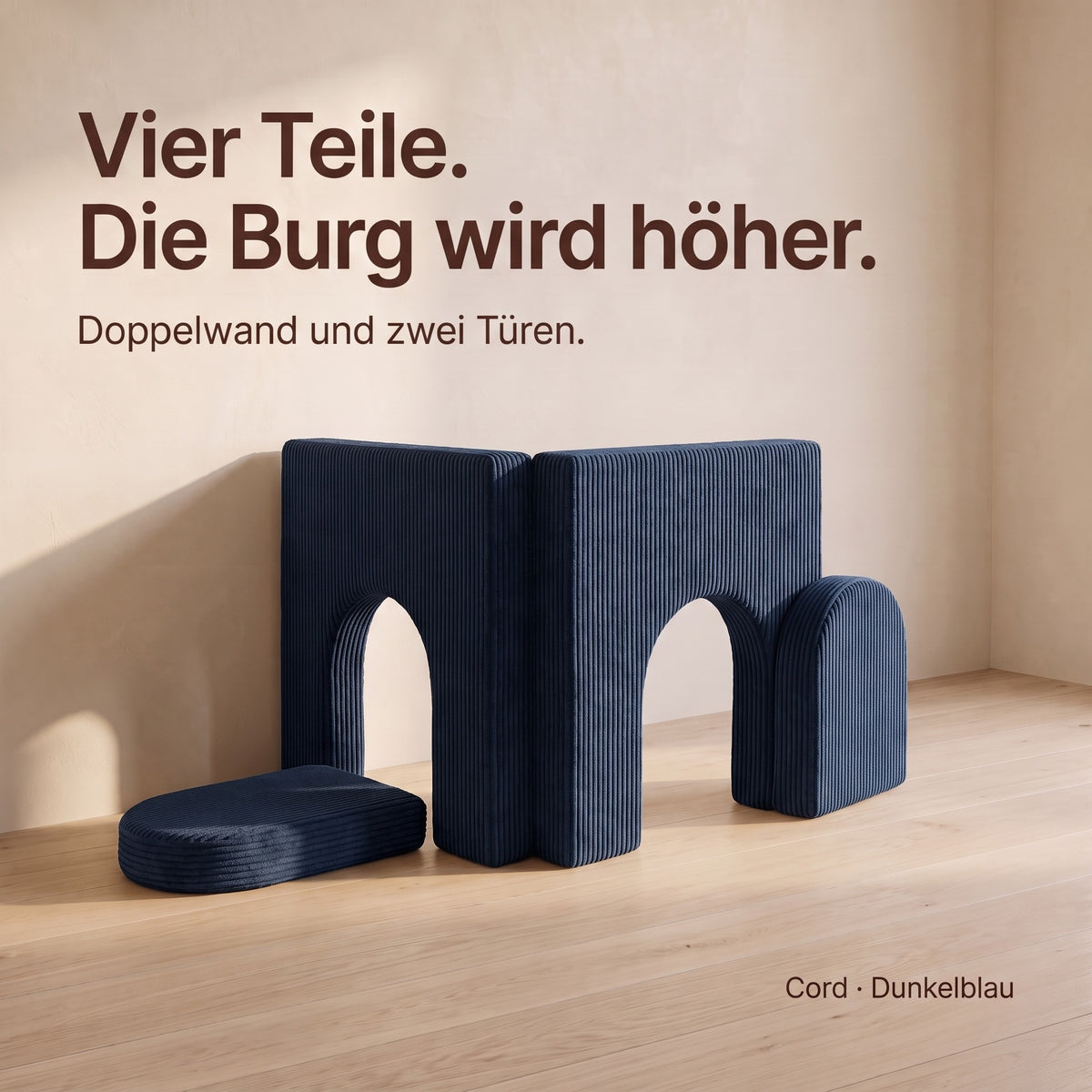 Wuselsofa Erweiterung, Cord · Dunkelblau #Farbe_variantenbild