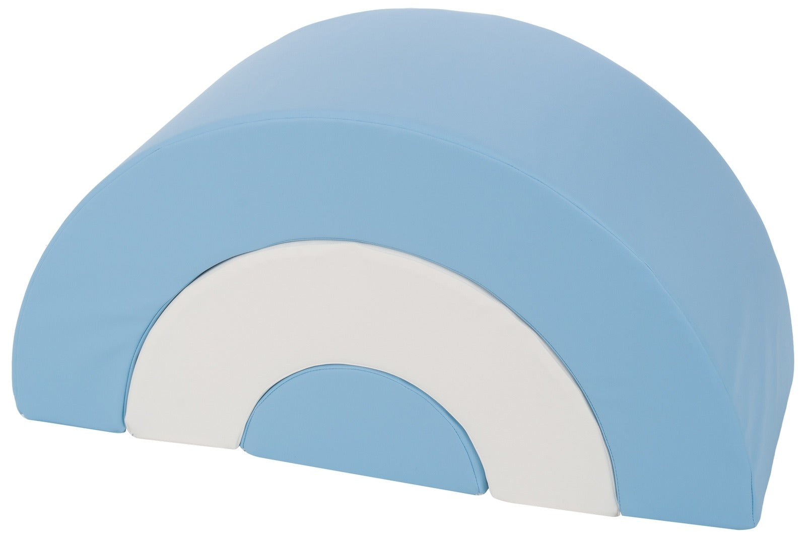 3 XXL-Schaumstoffbausteine Mini-Regenbogen-Set in Weiß · Hellblau