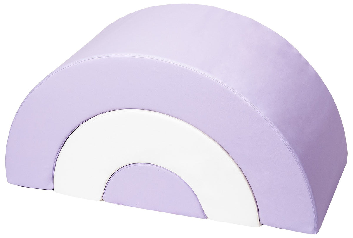 3 XXL-Schaumstoffbausteine Mini-Regenbogen-Set in Weiß · Lila