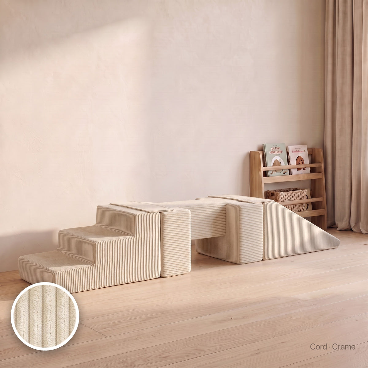 Wuselsteg mit Rutsche, Cord · Creme #Farbe_variantenbild