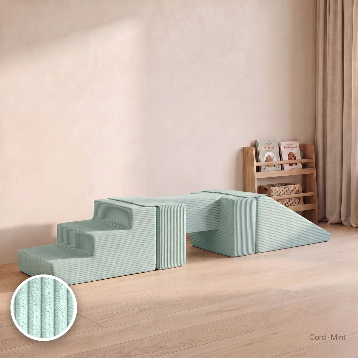 Wuselsteg mit Rutsche, Cord · Mint #Farbe_variantenbild