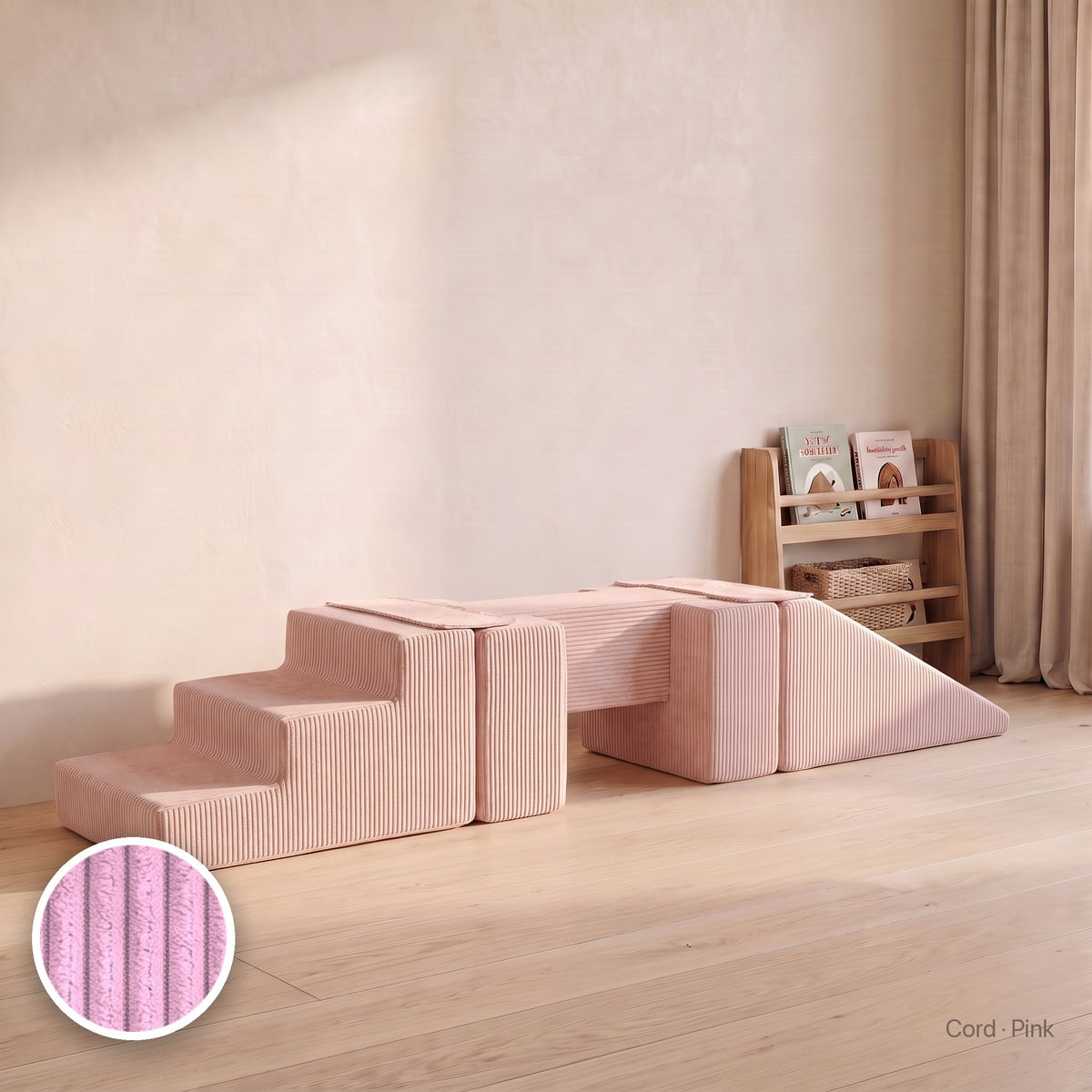 Wuselsteg mit Rutsche, Cord · Pink #Farbe_variantenbild