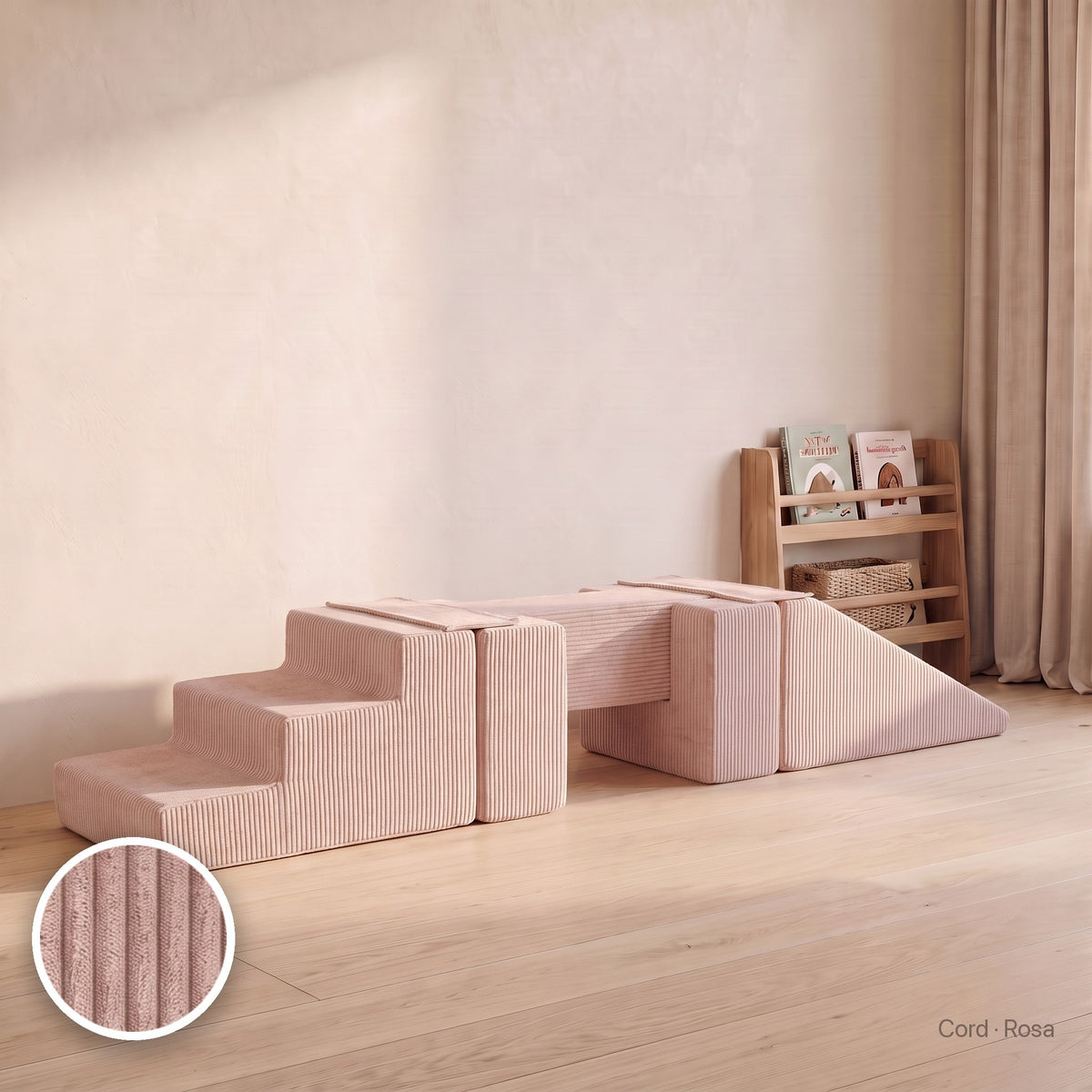 Wuselsteg mit Rutsche, Cord · Rosa #Farbe_variantenbild