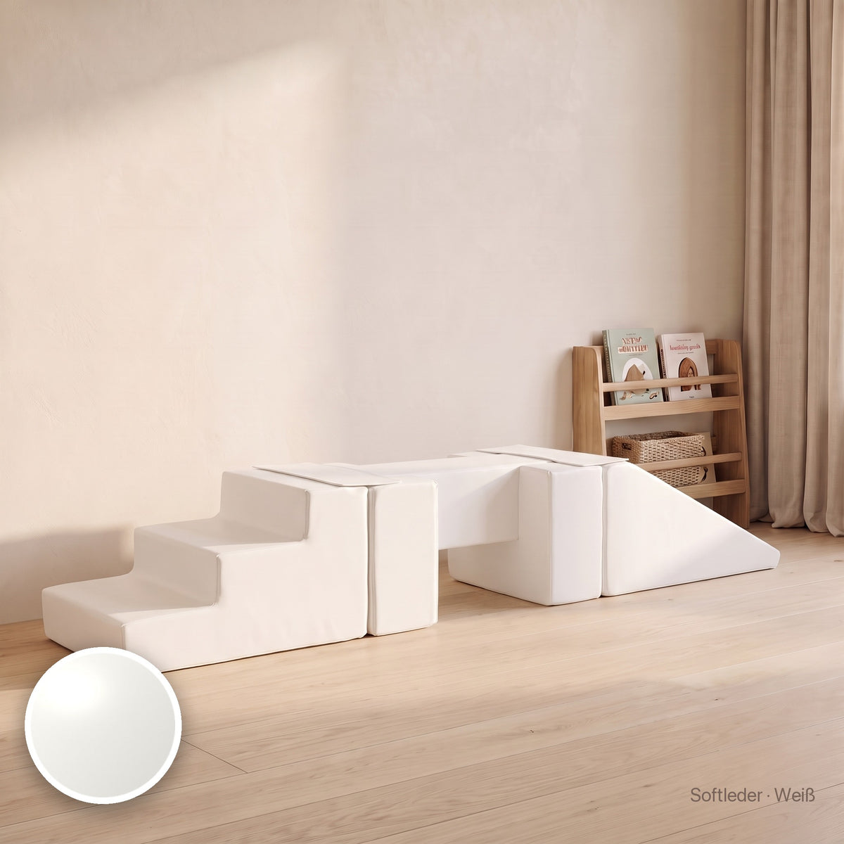 Wuselsteg mit Rutsche, Softleder · Weiß #Farbe_variantenbild