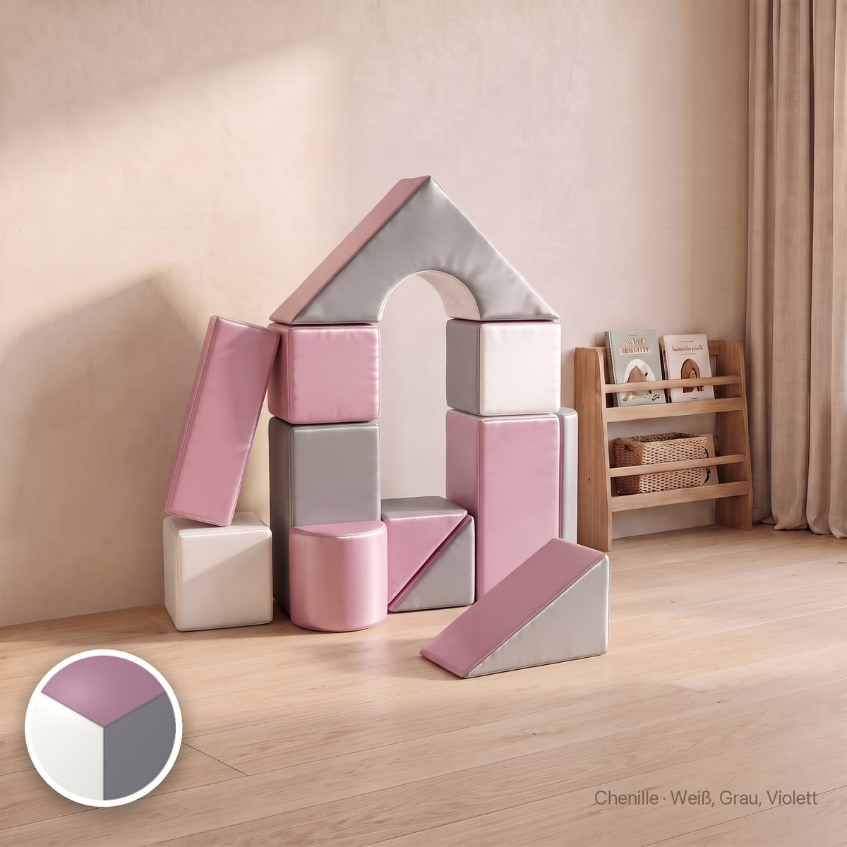 Wuselschloss, Chenille · Weiß, Grau, Violett #Farbe_variantenbild