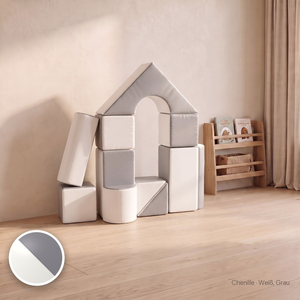 Wuselschloss, Chenille · Weiß, Grau #Farbe_variantenbild