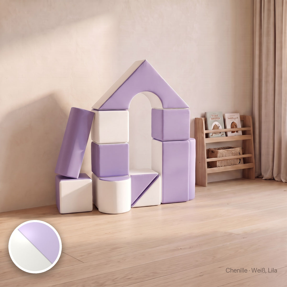 Wuselschloss, Chenille · Weiß, Lila #Farbe_variantenbild