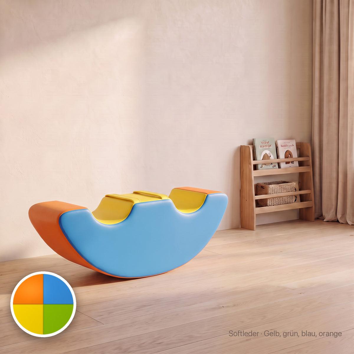 Doppel-Wuselschaukel, Softleder · Gelb, grün, blau, orange #Farbe_variantenbild