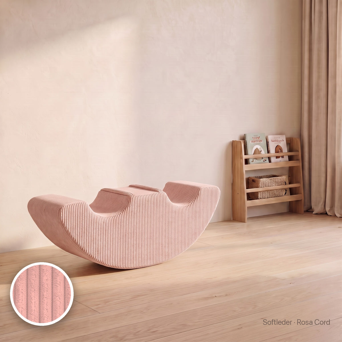 Doppel-Wuselschaukel, Softleder · Rosa Cord #Farbe_variantenbild