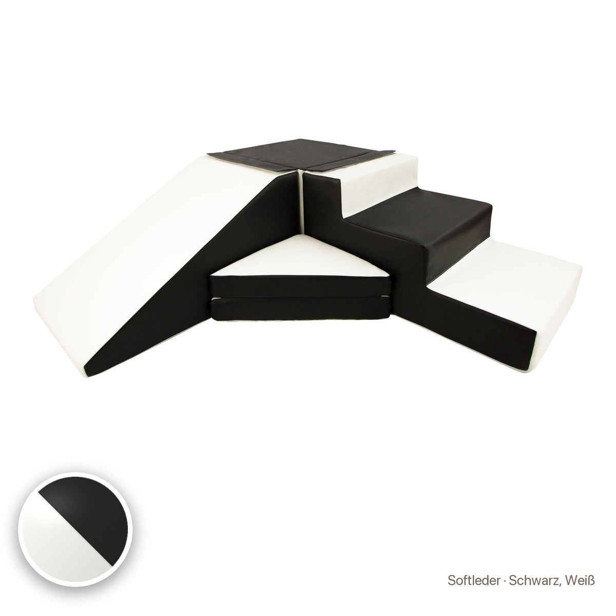 Große Wuselrutsche, Softleder · Schwarz, Weiß #Farbe_variantenbild