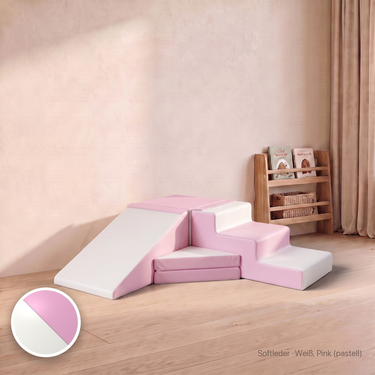 Große Wuselrutsche, Softleder · Weiß, Pink (pastell) #Farbe_variantenbild