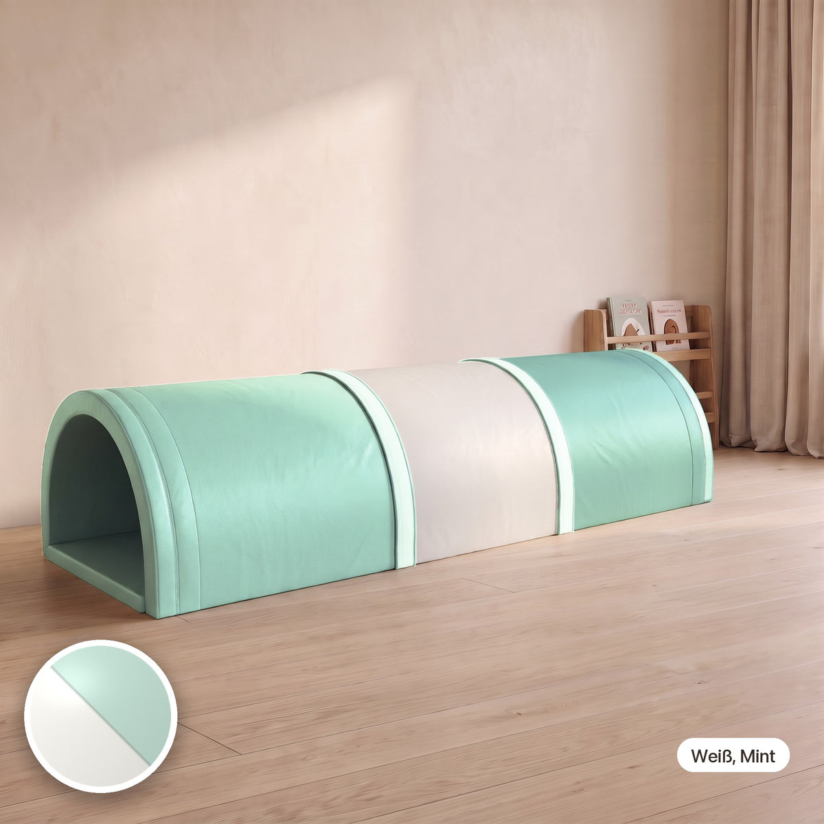 Wuseltunnel 3-teilig, Weiß, Mint #Farbe_variantenbild