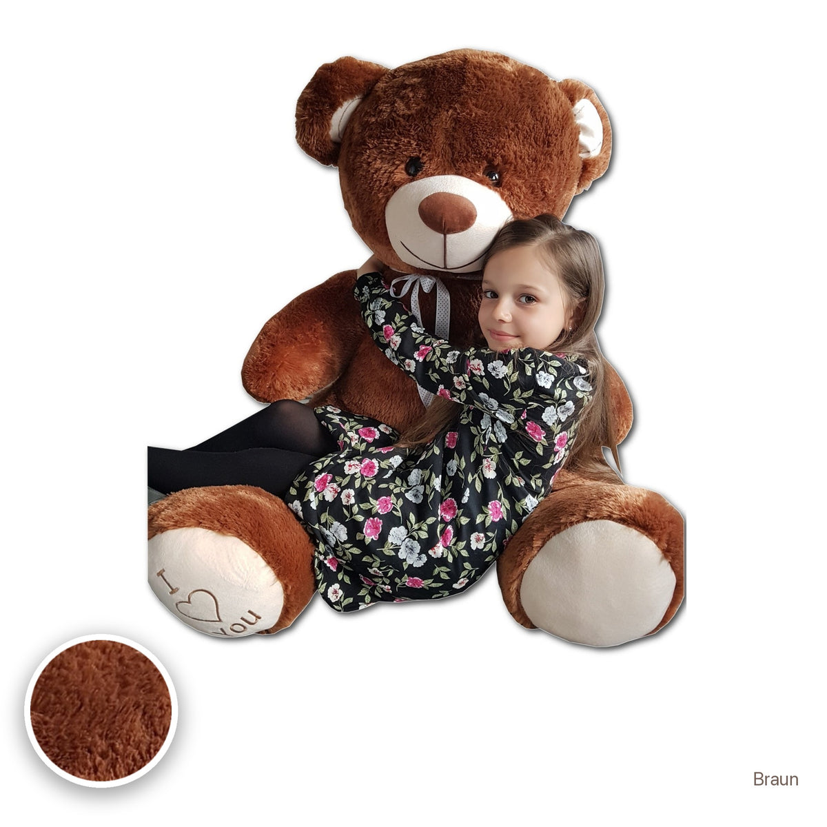 Riesen-Teddybär 160 cm, Braun #Farbe_variantenbild