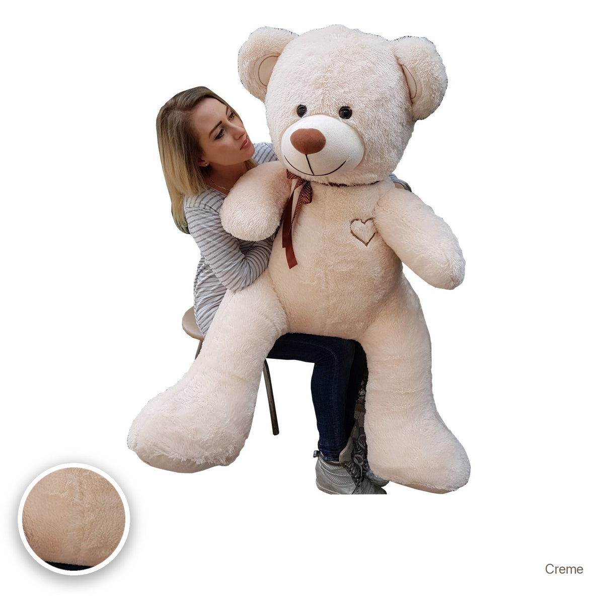 Riesen-Teddybär 160 cm, Creme #Farbe_variantenbild