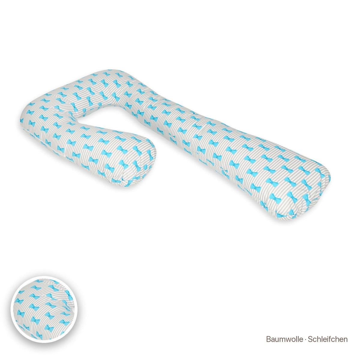 Schwangerschaftskissen 7-Form, Baumwolle · Schleifchen #Farbe_variantenbild
