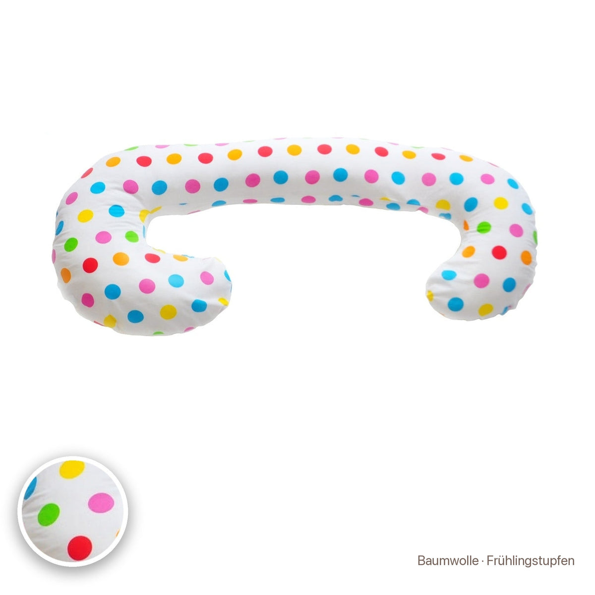 Schwangerschaftskissen C-Form, Baumwolle · Frühlingstupfen #Farbe_variantenbild