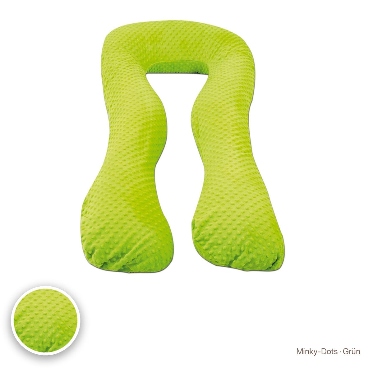 Schwangerschaftskissen U-Form, Minky-Dots · Grün #Farbe_variantenbild