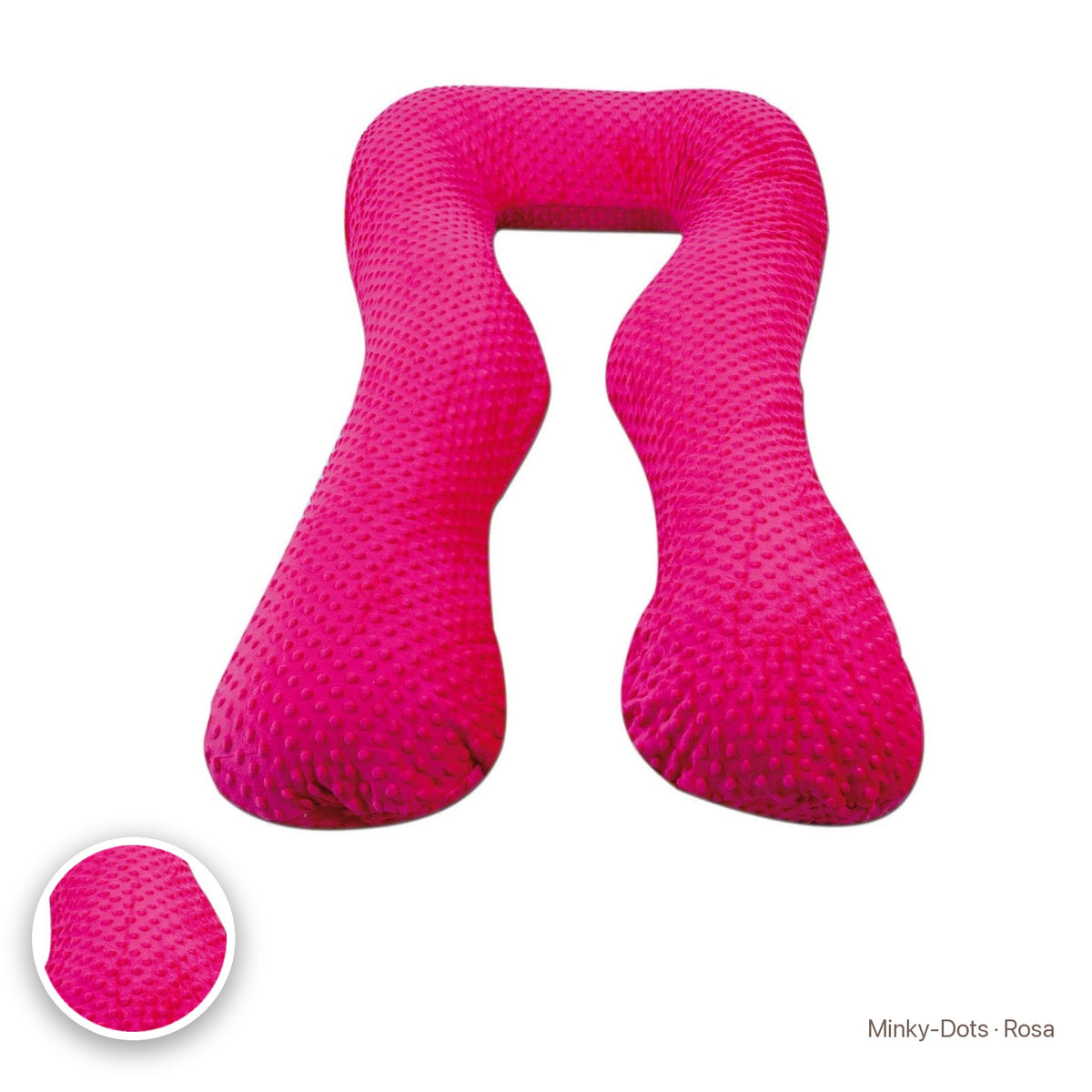 Schwangerschaftskissen U-Form, Minky-Dots · Rosa #Farbe_variantenbild