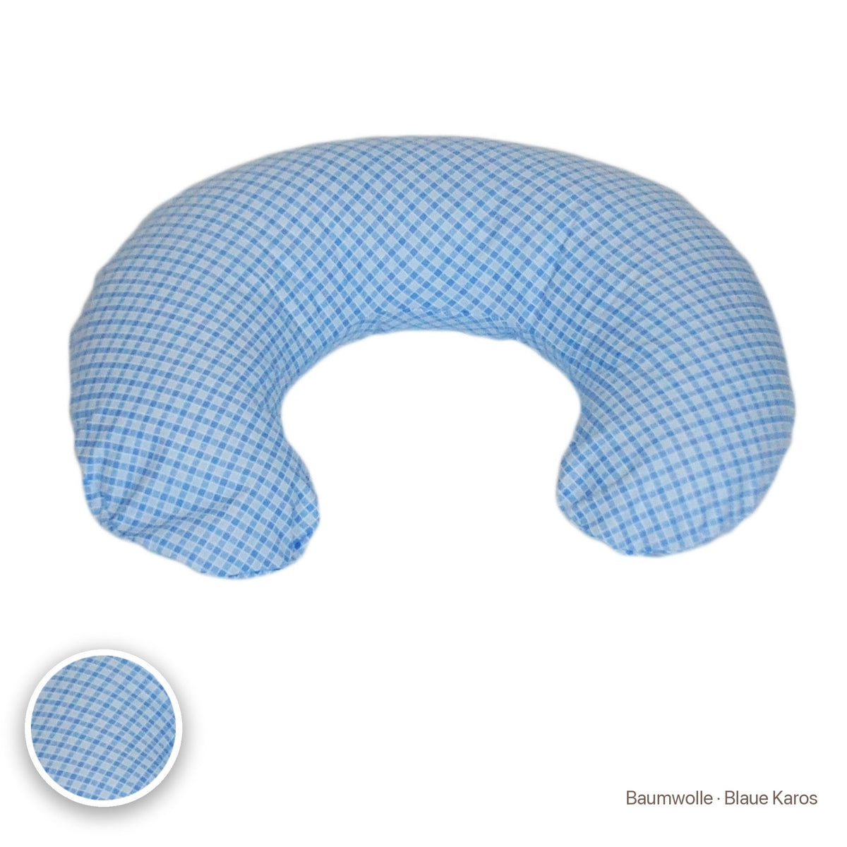 Kleines Stillkissen, Baumwolle · Blaue Karos #Farbe_variantenbild