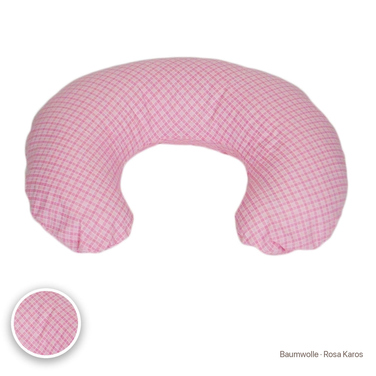 Kleines Stillkissen, Baumwolle · Rosa Karos #Farbe_variantenbild