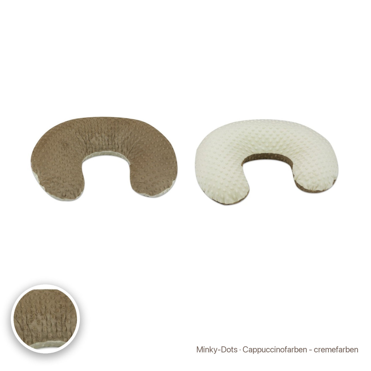 Kleines Stillkissen, Minky-Dots · Cappuccinofarben - cremefarben #Farbe_variantenbild