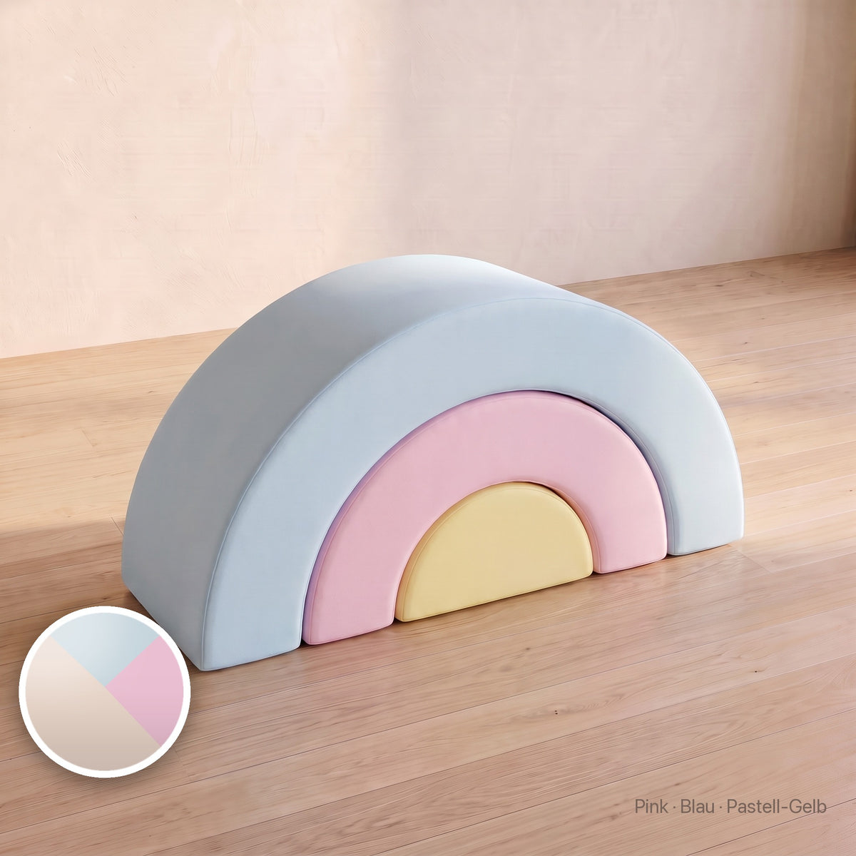 Wuselbogen-Set, Softleder · Pink · Blau · Pastell-Gelb #Farbe_variantenbild