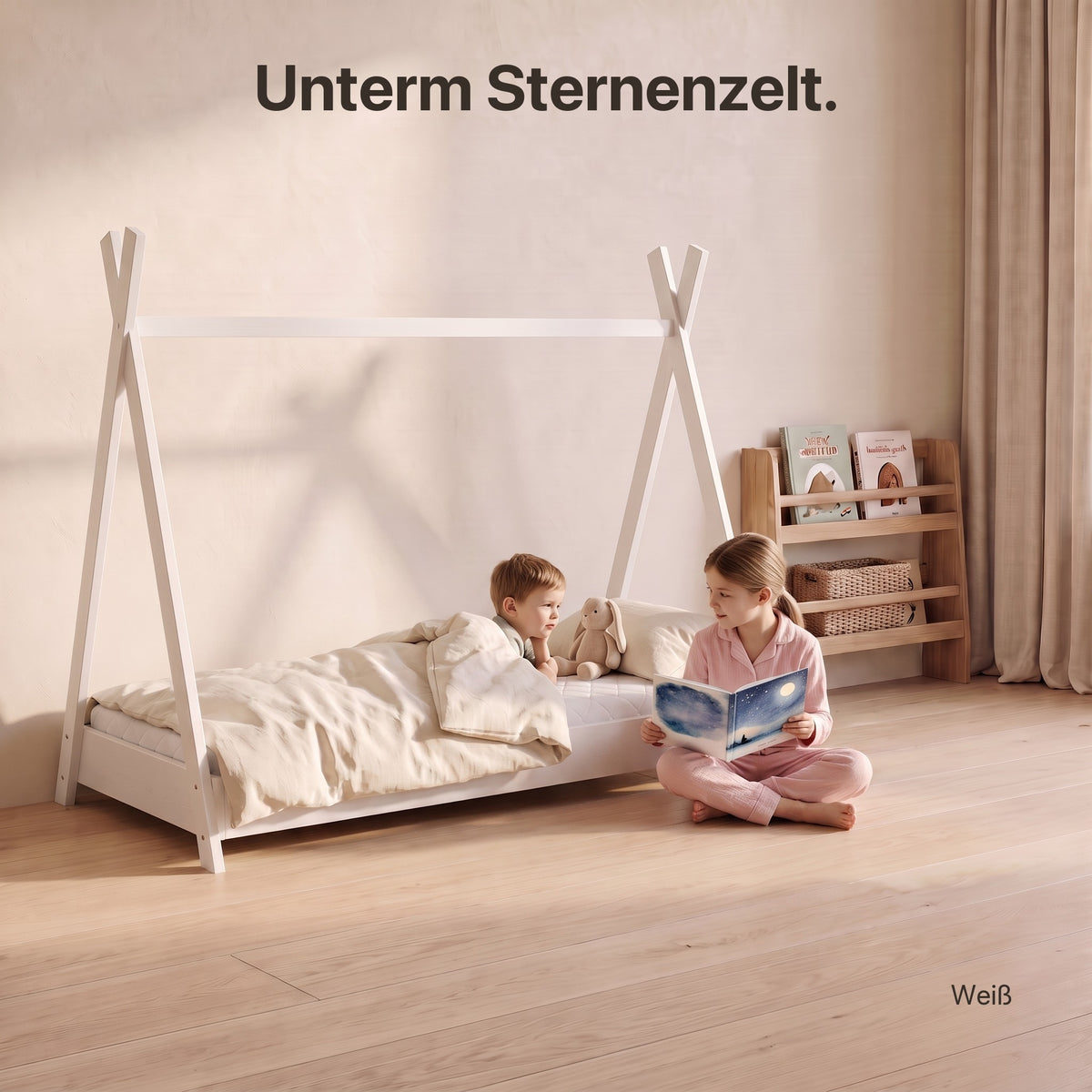 Zeltbett mit Standard-Matratze: Unterm Sternenzelt.